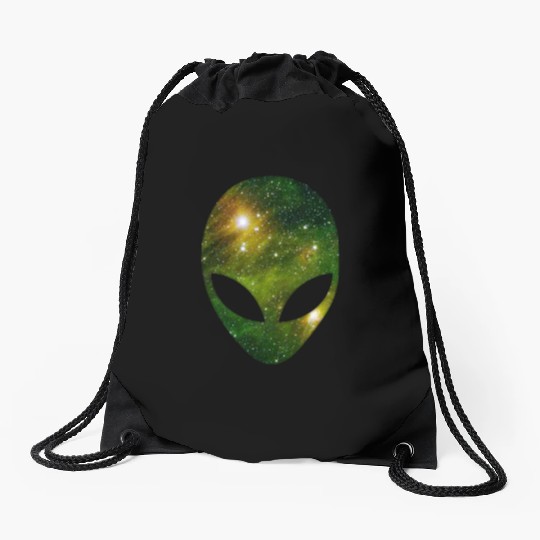 Cosmic Alien Drawstring Bags