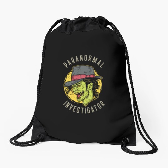 Ghost Hunting Paranormal Investigator Drawstring Bags