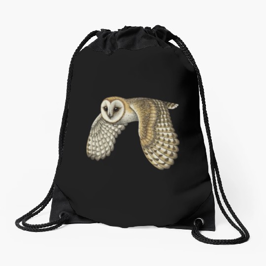Barn Owl Drawstring Bags