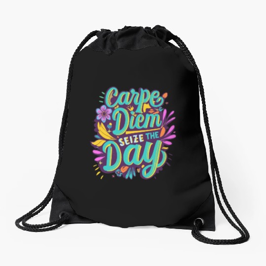 Carpe diem Drawstring Bags