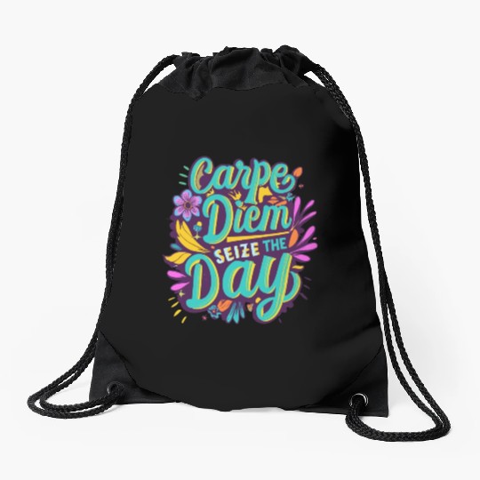 Carpe diem Drawstring Bags