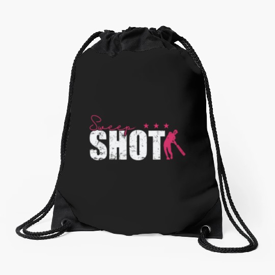 Sweep Shot Cricket Drawstring Bags