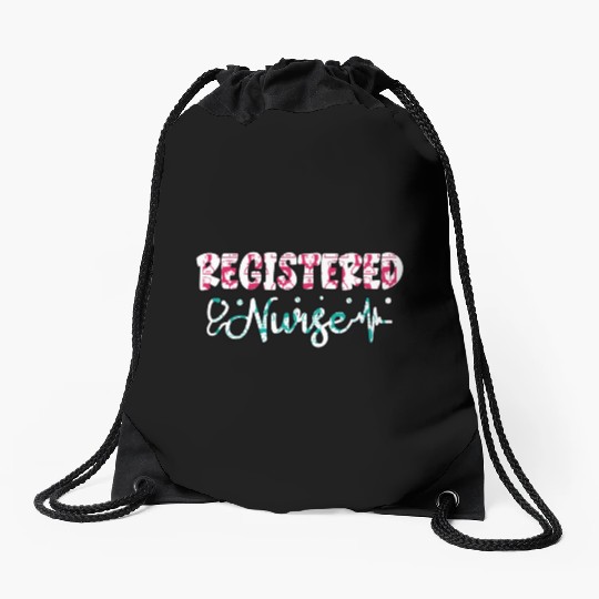 registered nurse Drawstring Bags