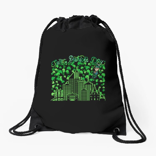 Saint Patrick's Day New Orleans Louisiana Drawstring Bags
