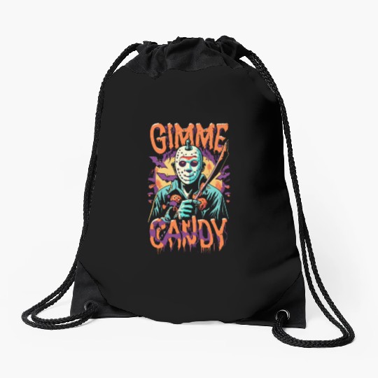 Halloween Gimme Candy Spooky Season Drawstring Bags