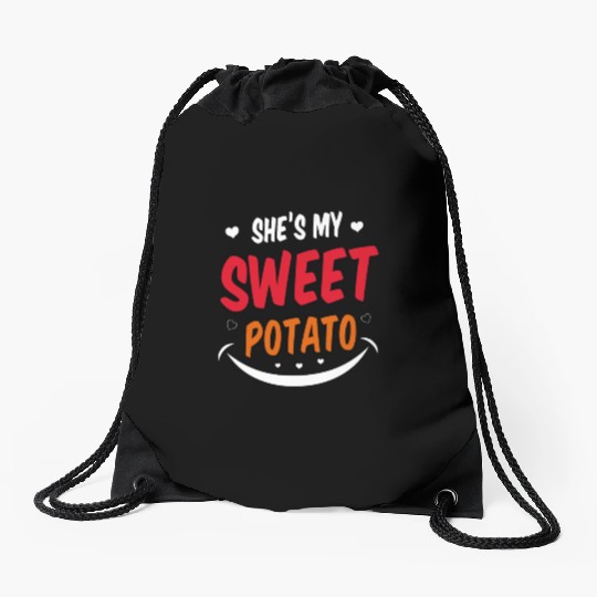 She Is My Sweet Potato Drawstring Bags
