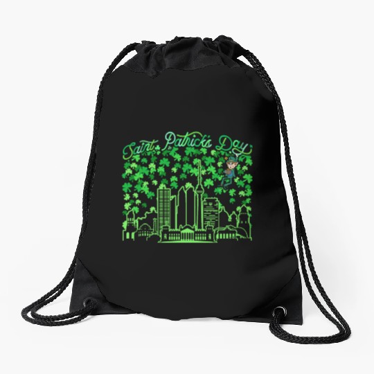 Saint Patrick's Day Berlin Germany Drawstring Bags