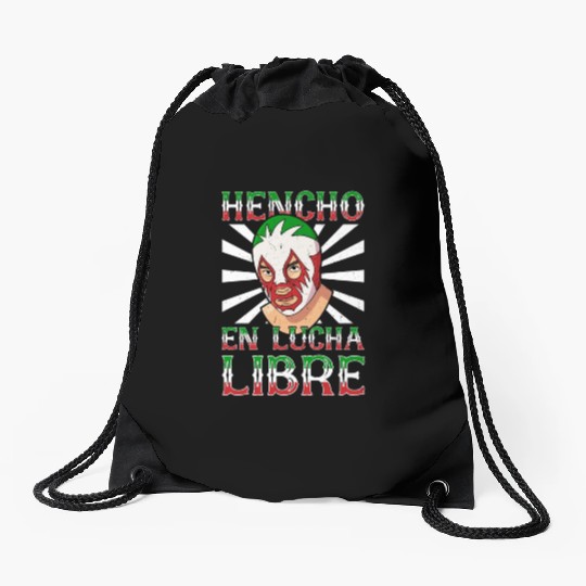 Mexican Wrestling Wrestler Lucha Libre Mask Mexico Drawstring Bags