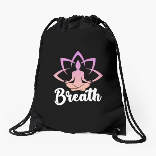 Breath Yoga Meditation Drawstring Bags