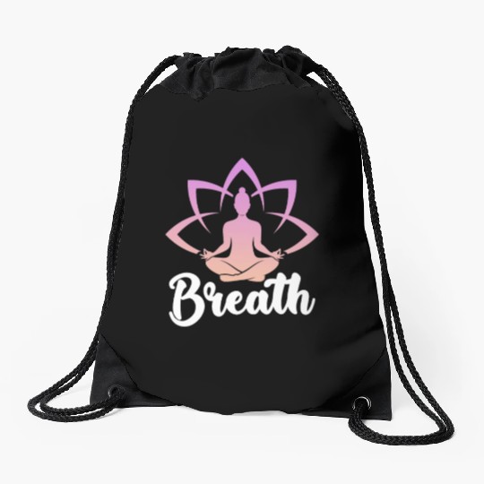 Breath Yoga Meditation Drawstring Bags