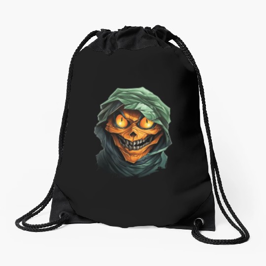 Halloween Spooky Cartoon Mummy Drawstring Bags