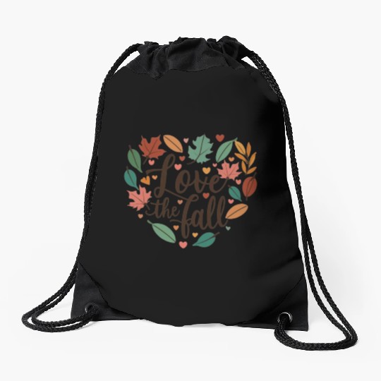 D83C DF41 Embrace the Cozy Magic of : Autumn Collection Drawstring Bags
