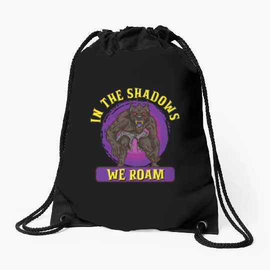 Funny Horror Werewolf Lycanthropy Full Moon Shapes Drawstring Bags