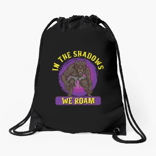 Funny Horror Werewolf Lycanthropy Full Moon Shapes Drawstring Bags