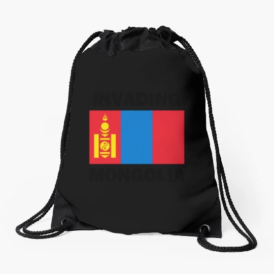 Invading Mongolia Drawstring Bags
