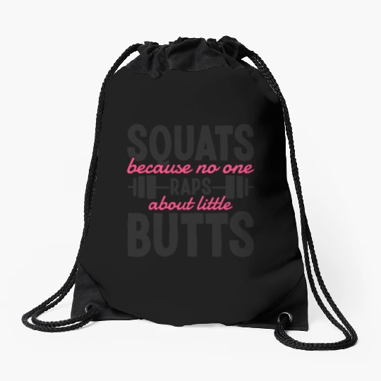 Funny Squat Work Out Gym Weight Training Leg Day Drawstring Bags