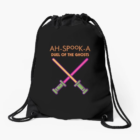 Ahs-Booka: Duel of the Ghosts Retro Halloween Drawstring Bags