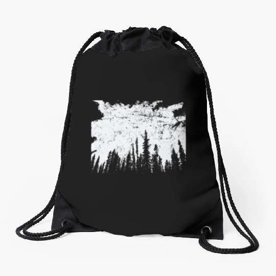 Forest at Night Nature Leaves Environment Drawstring Bags