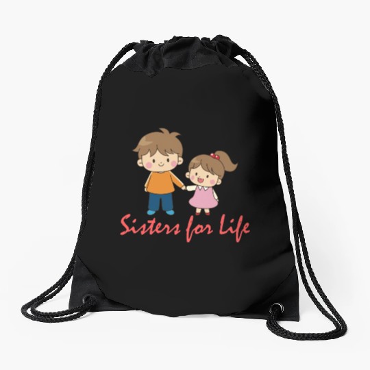 Black Orange Colorful Fun in the Sun Quote Drawstring Bags