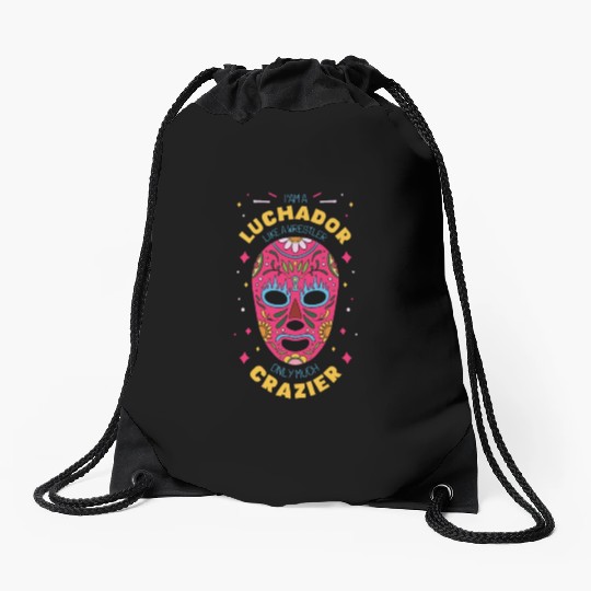 Mexican Wrestling Wrestler Lucha Libre Mask Mexico Drawstring Bags