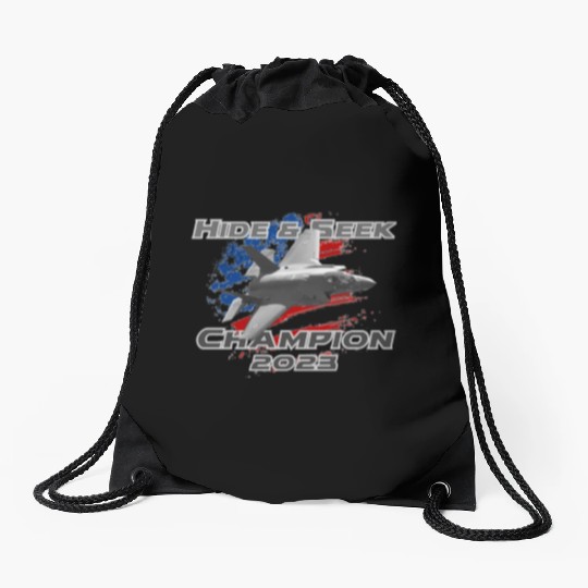 F-35 Hide and Seek Champion Drawstring Bags