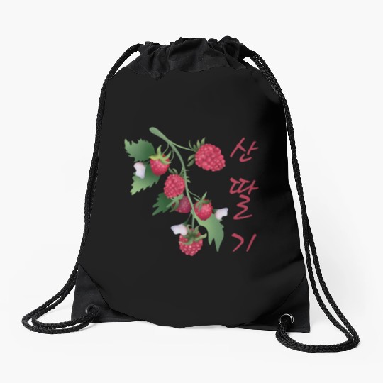 Korean Raspberry Drawstring Bags