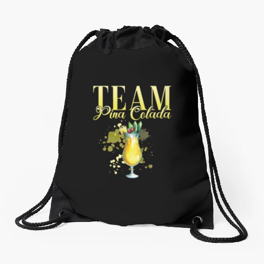 Team Pina Colada Cocktail Bartender Drawstring Bags