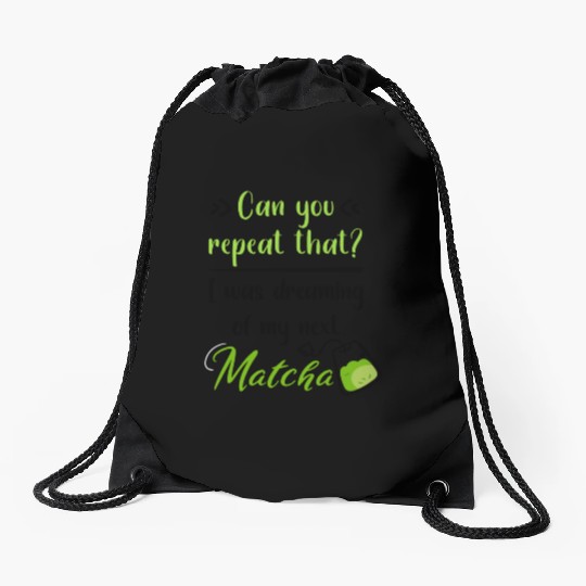 Green Tea Lover Japanese Matcha Latte Drink Matcha Drawstring Bags