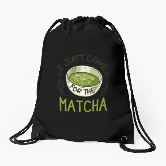 Green Tea Lover Japanese Matcha Latte Drink Matcha Drawstring Bags