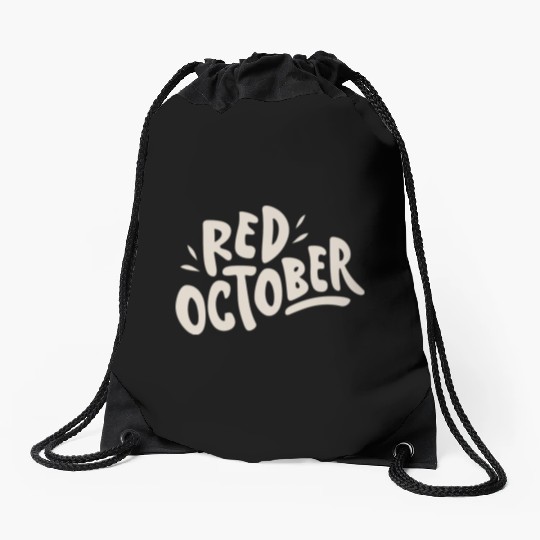 red october phillies Drawstring Bags