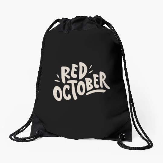 red october phillies Drawstring Bags