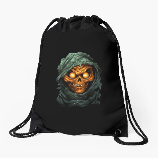 Halloween Spooky Cartoon Mummy Drawstring Bags