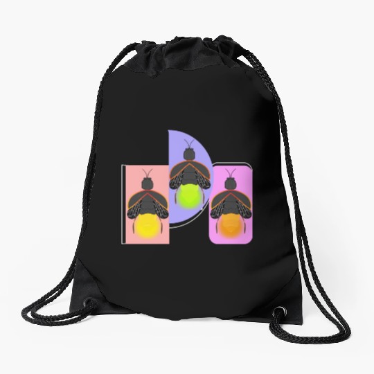 Glowing Firefly Drawstring Bags