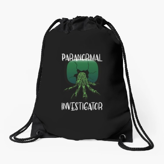 Ghost Hunting Paranormal Investigator Drawstring Bags