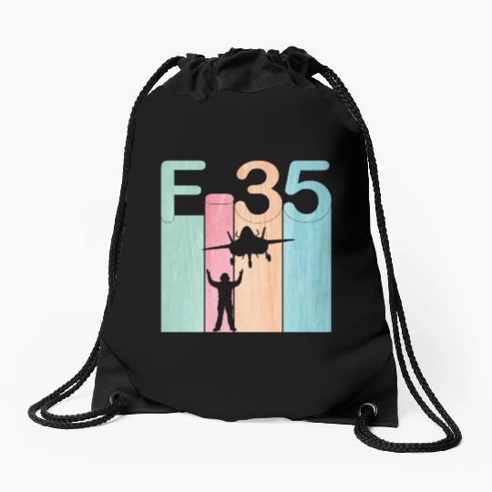 F35 Vintage Air Force Fighter Jets Drawstring Bags