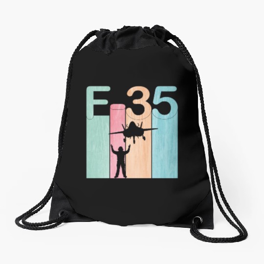 F35 Vintage Air Force Fighter Jets Drawstring Bags
