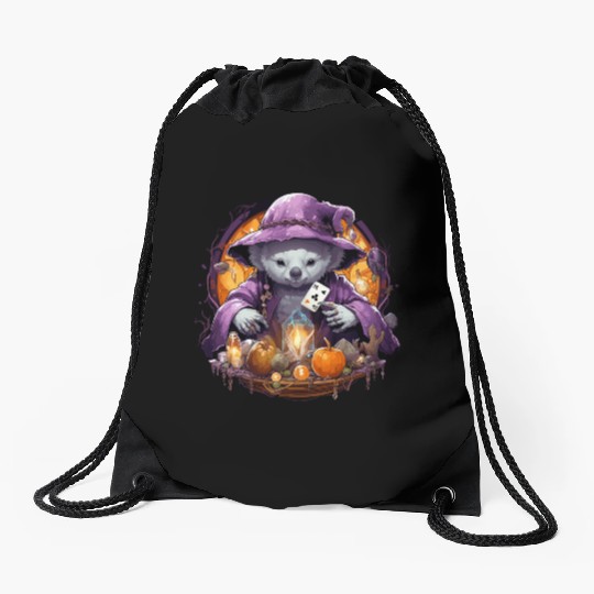 Halloween Mysthical Mochi The Koala Drawstring Bags
