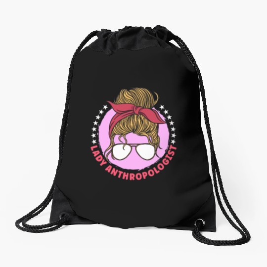 Anthropology Lady Anthropologist Paleontology Drawstring Bags