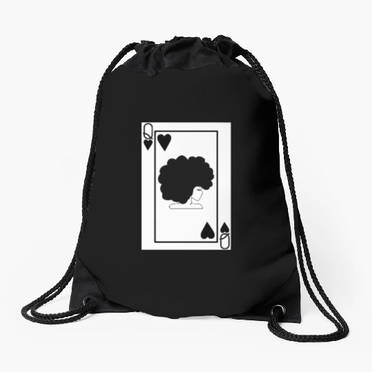 Black Queen Drawstring Bags