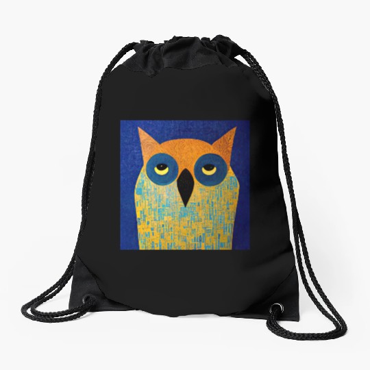 Mod Owl: Bored Owl Drawstring Bags