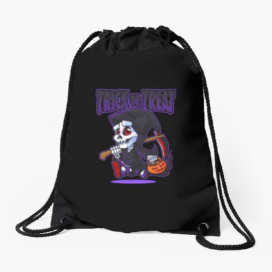 Halloween Trick or Treat Grim Reaper Drawstring Bags