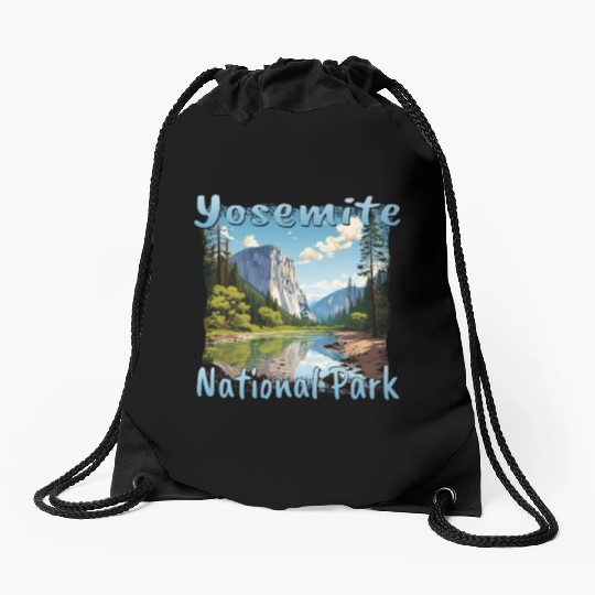 Yosemite National Park: Colorful Landscape in Drawstring Bags