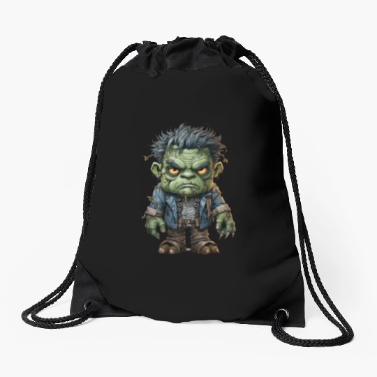 Halloween Frankie's Playful Monster Mash Drawstring Bags