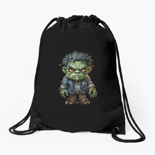 Halloween Frankie's Playful Monster Mash Drawstring Bags