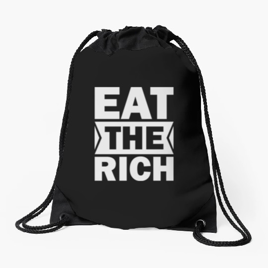 UAW President Eat The Rich Drawstring Bags