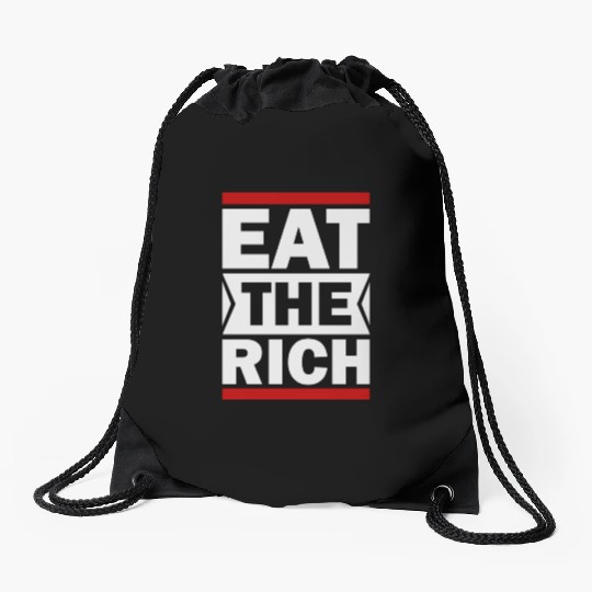 UAW Eat The Rich Drawstring Bags