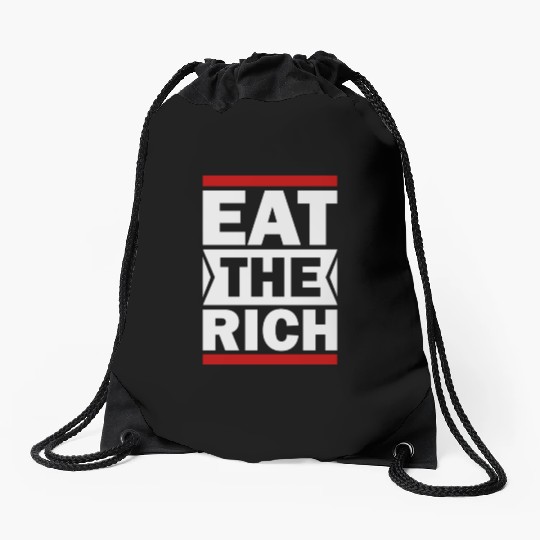 UAW Eat The Rich Drawstring Bags