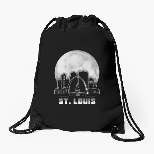 St. Louis Missouri Full Moon Drawstring Bags