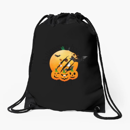 Halloween Harvest Be Courageous Drawstring Bags