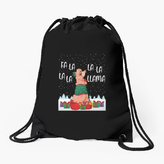 Fa La La La La La Llama Funny Gift Drawstring Bags
